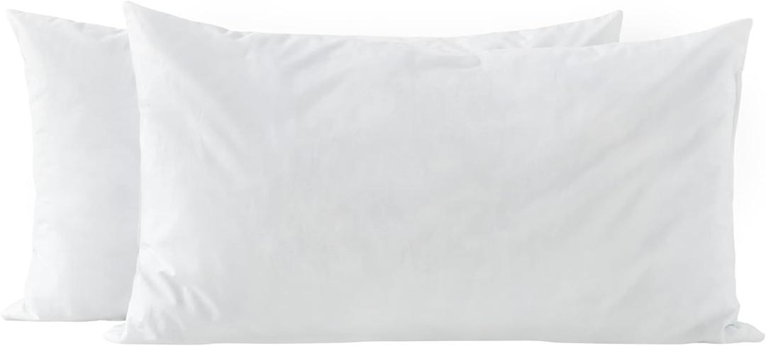 12x20 Pillow Inserts-Shredded Memory Foam Fill-High Density Throw Pillow Inserts with Long Support-Home Couch Hotel Collection-Cotton Fabric-2 Pack