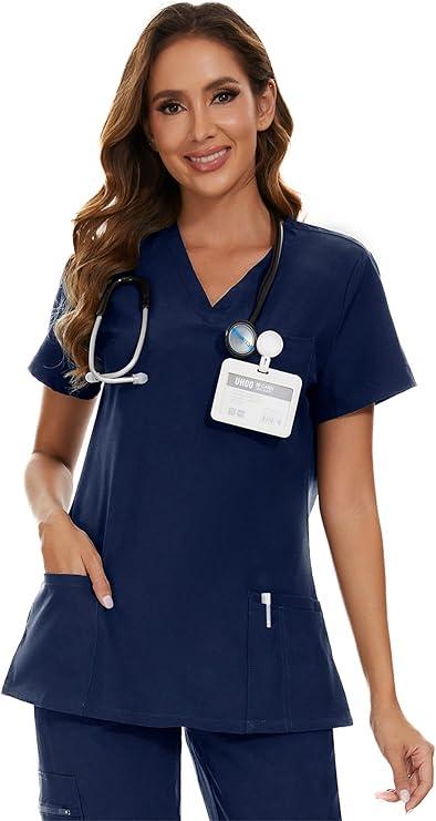 COZYFIT Scrubs for Women Set Medical Uniform - V-Neck Top With Pockets, Unisex Workwear COZY SCRUBS, XL