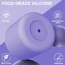 2 x Silicone Boot for Owala Water Bottle, 2PCS Anti-Slip Protective Sleeve for FreeSip/Twist/Flip Water Bottles, BPA Free, Dishwasher Safe, Bottom Bumper Cover Cup Accessories (40 Ounces, Purple)