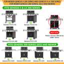 17" Stainless Steel Flavorizer Bars for Weber GS4 Genesis II/II LX 300, II E-310, II E-315, II E-335, II LX-340, 66795 GS4 Flavorizer Bars for Weber Genesis II Grill Parts