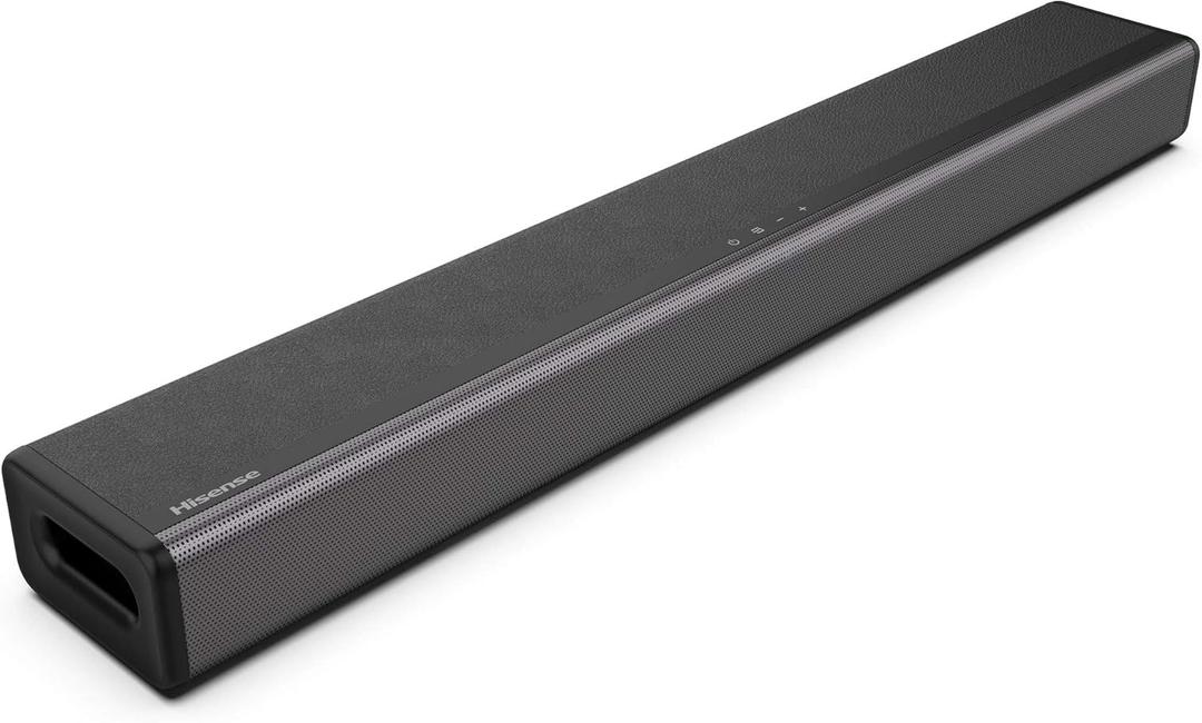 Hisense HS214 2.1ch Sound Bar with Built-in Subwoofer, 108W, All-in-one Compact Design with Wireless Bluetooth, Powered by Dolby Audio, Roku TV Ready, HDMI ARC/Optical/AUX/USB, 3 EQ Modes, Black