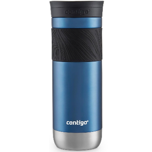 Contigo SNAPSEAL Insulated Stainless Steel Travel Mug with Grip 20oz. Blue Corn Transparent Satin 