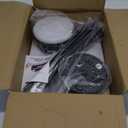 42" Ceiling Fans with Lights-Low Profile Ceiling Fan with Light and Remote/APP Control,Flush Mount,DC Reversible,LED Dimmable Blakc Ceiling Fans for Bedroom,Indoor/Outdoor Patio Use (Black)