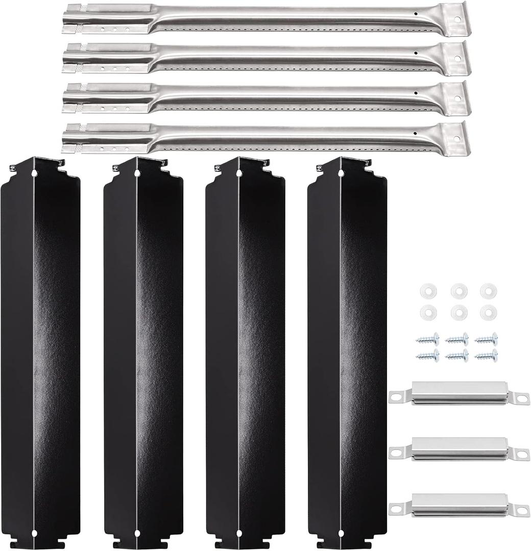 Yiming Grill Replacement Parts for Charbroil 463268008, 463268007, 463268606, 463248108, 463268706 Grill Models. Grill Heat Shields, Burner Tubes and Carryover Tube for Charbroil Replacement Parts.