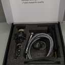 BELZ Matte Black Bathroom Faucet, Modern Single Handle One Hole Bath Vanity Sink Faucets with Pop Up Drain and Deck Plate for 1 or 3 Holes