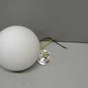 Modern Globe Wall Sconce with White Glass Shade 5.5" Indoor Wall Light