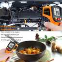 Ketotek Digital Infrared Thermometer Temperature Gun -58F to 1112 F(-50C to 600C) Handheld Non Contact IR Laser Thermometer KT600Y for Cooking Meat Refrigerator Pool Pizza Oven BBQ Food (Orange)