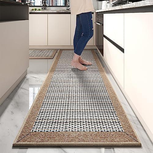 PADOOR Non Slip Kitchen Rug - Extra Large 2.5'x6' + 20"x32" Runner Rug for Kitchen Floor Non Skid Washable, Absorbent Kitchen Mat for in Front of Sink