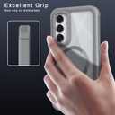 for Samsung Galaxy A16 5G Case, [Transparent & Holster Series] Belt Clip Full Body Shockproof Protective Cell Phone Cover with 2 Pack Tempered Glass Screen Protector (Gray/Clear)