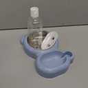 Dog Bowls, Cat Food and Water Bowl Set with Water Dispenser and Stainless Steel Bowl for Cats and Small Dogs - Light Blue