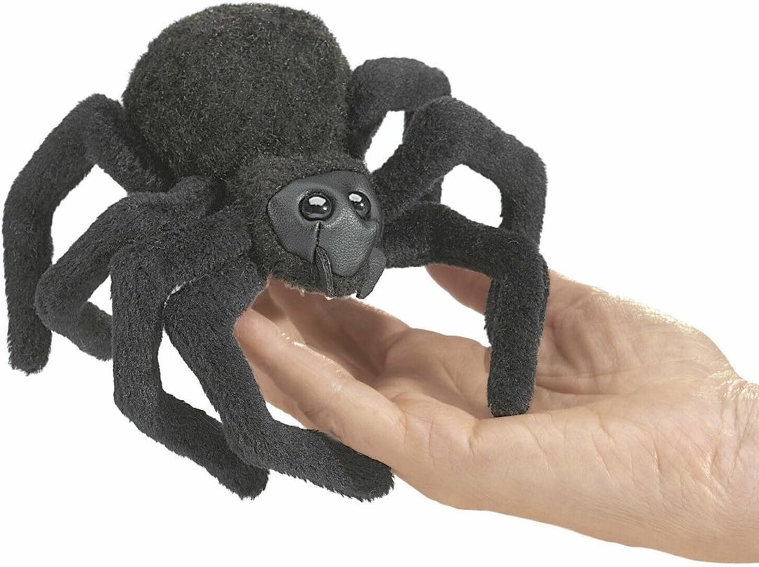 Folkmanis Mini Spider Finger Puppet, Black, 1 EA