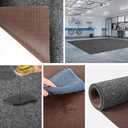 Non-Slip Garage Floor Mat, 17' x 7.4' Heavy Duty Under Car Parking Mat, Waterproof Oil Spill Containment Mat, Cuttable Reusable Garage Protector Mat for Concrete Floor