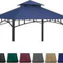 Gazebo Replacement Canopy 10x10 Ft Compatible with Madaga Target Gazebo Frame Model L-GZ136PST, L-GZ136PST-2/7/9(Navy Blue)