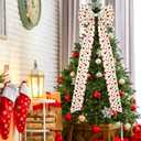 Extra Large 6ft Red Green Christmas Bows Big Christmas Tree Topper Bow Lime Green Velvet Bows Toppers for Xmas Holiday Party Decor Xmas Tree Ribbon Window Mantle Wall Door Decor Indoor Room Decoration