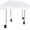 Yaheetech Heavy Duty Pop Up Canopy Tent, 10x20 Commercial Instant Shelter Tent for Wedding, Parties, Adjustable Outdoor Canopy with Wheeled Carry Bag, 6 Sandbags & 10 Stakes, White
