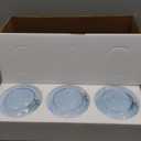 3-Pack Blue Ripple Glass Globe Cover for Ceiling Fixture Replacement, E26 Base 1-5/8 Inch Fitter, Globe Cover for Ceiling Wall Fixtures Lamp Posts or Streetlights