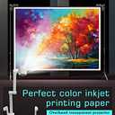 Colemoly Transparent Paper 30 Sheets Inkjet Transparency Film Inkjet Printer (100% Clear) Acetate Sheets Clear Paper 8.5x11 Inches for Crafts, Premium Print