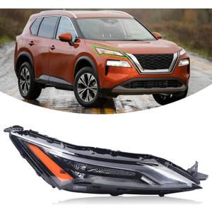 LED DRL Headlight w/Halogen Signal Compatible With 2021-2023 Nissan Rogue (Without bulbs) Upper Headlamp Right Passenger Side 26120-6RR0A NI2563102