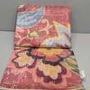 Beeiva Floral 5x7 Red Area Rugs, Washable Rug for Living Room Lightweight Paisley Print Vintage Ultra Thin Large Burgundy Non Slip Carpet for Bedroom Dining Room Christmas Decor