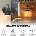 Barn Light Gooseneck Light- Dusk to Dawn Farmhouse Outdoor Lighting, 1-Light Outdoor Gooseneck Lighting with Sensor Farmhouse Wall Sconce for Patio Porch Garage (7.08" Diameter, 1pc)