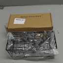 Cisily Sink Caddy Sponge Holder for Kitchen with Brush Holder and Stainless Steel Self Drain Tray, Rustproof Kitchen Sink Organizer for Sponge, Soap Dispenser Storage Accessories (9.25, Black)