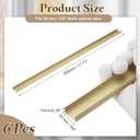 uxcell 6pcs Aluminum Alloy Cabinet Edge Protectors, 18" Slip On Drawer Protector Edge Guard for 13/16" Thick Kitchen Cabinets Frame, Bronze