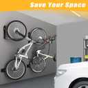 TORACK BIKEPAL Space Saving Wall Mounted Swivel Bike Racks, Vertical Bike Wall Hangers for Garage Storage Solution (2 Pack)