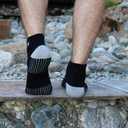 Premium Bamboo Rayon Quarter Crew Socks for Men Moisture Wicking Odor Control Cushioned Sole Breathable Work Socks, Large