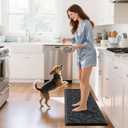 Mattitude Kitchen Mat, 17.3x39in Heavy Duty Ergonomic Comfort Foam Standing Desk Mat, Waterproof Non-Slip Standing Mats and Rugs for Kitchen, Office, Laundry, Black