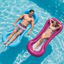 Teyva Daily 8 Pcs 2/4/8 Pcs Inflatable Pool Lounger Float Pool Hammock Floats Adult Inflatable Lounge Chair 23 x 62 Inch Comfortable Floating Seat Swimming Pools Beach Relaxation Favor, Purple, Blue