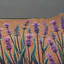 Floral Front Door Welcome Mat, Aesthetic Cute Flower Doormat, Non-Slip Outdoor Entryway Rug,19x 31" (12.Lavender Leaf)