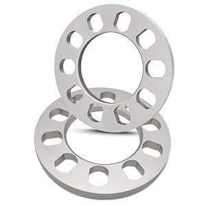 QIAOAUTOCC 2PCS Universal Wheel Spacers 1/ 2 Inch (12mm) for 5 Lug Wheel Spacers Vehicles Fits Bolt Patterns 5x4.25, 5x110, 5x112, 5x4.5, 5x115, 5x120, 5x4.75, 5x5.0 Cars & Light Trucks