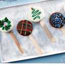 OREO Fudge and White Fudge Covered Chocolate Sandwich Cookies, Holiday Cookies, 1.02 lb Tin