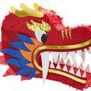 Dragon Pinata - Chinese Head, Birthday Party Supplies, 2025 Chinese New Year Decorations (16.5x11x3 In)