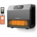 Brightown Smart Wall Heater, Electric Space Heater for Indoor Use 1500W, 5 Optional Modes, Adjustable Thermostat, Easy-Mount Heater for Bedroom with Remote Control, 12H Timer, Works with Alexa, Grey