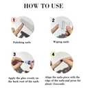 4 x IMRAIN Press-on Almond Medium Pink Silver French Tips False Nails with Bow & Butterfly Designs - Glossy Glue on Acrylic Nails for Women Girls - 24 Pcs