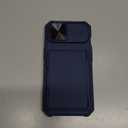 for iPhone 15, iPhone 14, iPhone 13 Case Wallet, Built-in Card Holder(4-5 Cards), Slide Camera Cover, Military Grade & RFID Protection, Heavy Duty Women Men Phone Case for iPhone 15/14/13, Blue