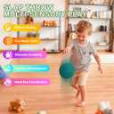 ddLUCK Sensory Activity Ball, Silicone Fidget Toys for Autism, ADHD, Stress & Anxiety Relief, 10 Colors Silent Calming Travel Play Fidgets Toy Balls for Kids 3+ & Adults with 20 Strings (Green)