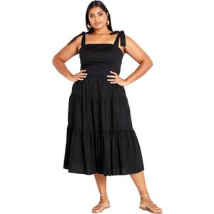 City Chic Women's Plus Size Maxi Dress-Corrine, Black, 18