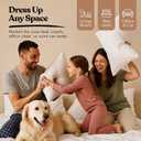 Throw Pillow Inserts (Pack of 4, 18"x18", White, Polyester) - Square Cushions for Bed, Couch, or Reading Nook - Soft Fill for Support, Layering & Interior Design