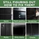 2 x Black Touch Up Paint tile paint porcelain repair kit Specialty Tub and Tile, High-Gloss Quick-Dry Porcelain Paint for Scratches & Chips on Porcelain, Acrylic, Enamel, Cast Iron, Tubs, Tiles, Sinks Wooden furniture and Toilets