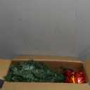 Pre-lit 2ft Small Christmas Tree, Leeheeyee Artificial mini Christmas Tree with 50 LED Lights, Battery Operated Tabletop Xmas Tree with Burlap Base for Table Desk Home Christmas Decor (Green)