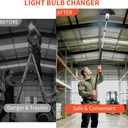 Light Bulb Changer for High Ceilings, 5-20FT Telescopic Pole 26FT Max Reach, Segment Lock & Non-Slip Grip, Suction Cup & Basket for Multi-Type Bulbs, 3/4" Acme Thread for Home/Commercial Use
