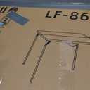 34" Square Folding Table for 4 Person, 330lbs Weight Capacity Foldable Table with HDPE Tabletop & Heavy-Duty Steel Legs, Large Portable Picnic Table for Indoor Outdoor Parties, Camping, White