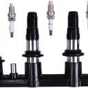 UF620 Ignition Coil and 4 Spark Plugs Compatible with Chevrolet Sonic 2012-2018 Trax 2013-2017 Cruze 2011-2016 Aveo Aveo5 2009-2011, Pontiac G3 2007-2010 G3 Wave 2009, Suzuki Swift+ 2009