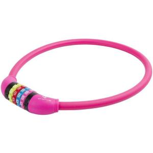 M-Wave Silicon-Covered Spiral Combination Lock In Multiple Colors (Pink)