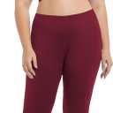 Plus Size High Waist Capri Leggings with Pockets for Women Tummy Control Yoga Crop Pants for Summer Workout Athletic (5X-Large, Burgundy)