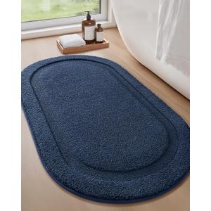 Color&Geometry Blue Bathroom Rugs, Non Slip, Absorbent, Soft, Washable, Thick Bath Mat, 24"x43" Small Bath Rug Bath Mats for Bathroom Floor, Shower, Sink, Vanity
