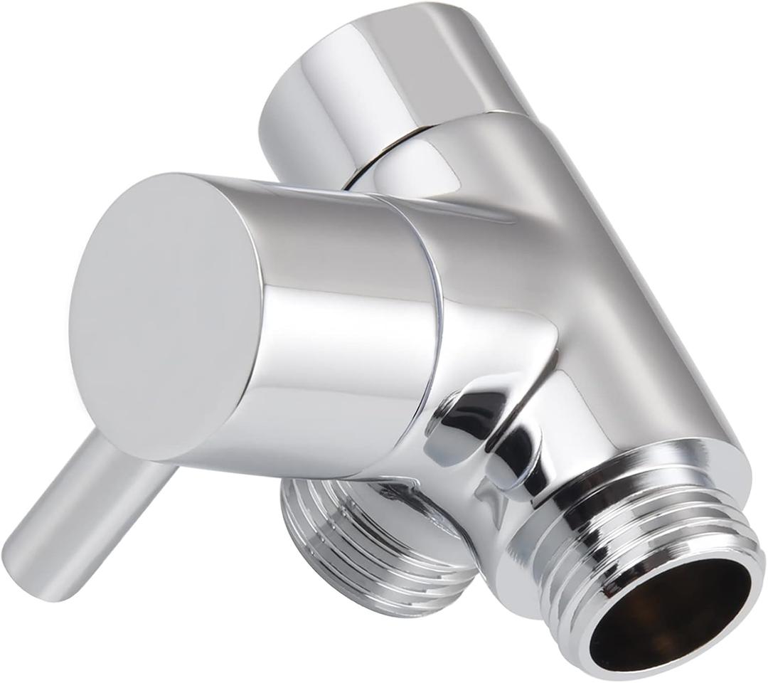 Shower Arm Diverter Valve for Hand Showerhead and Fixed Sprinkler,3 Way G1/2 Shower Head Diverter Valve Chrome