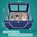XVISHX 42x42 Inches Puppy Playpen with Dog Pads, Dog Playpen for Puppies or Small Dogs, Pet Playpen for Indoor & Outdoor, Sturdy Safety DogPen with Thickened Fabric, High-Strength Nylon Wire Mesh